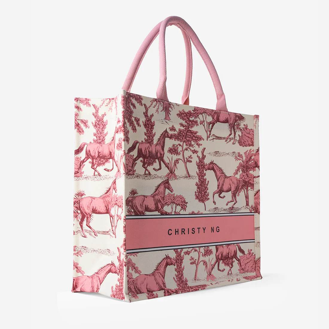 Toile Horse Large Canvas Tote - Image 4