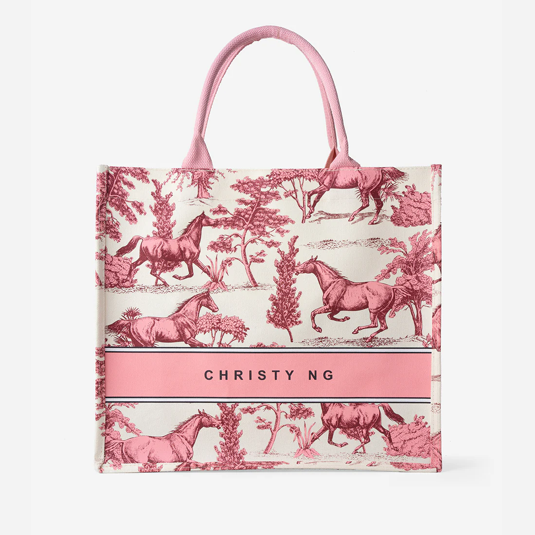 Toile Horse Large Canvas Tote - Image 5